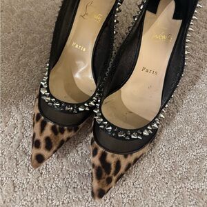 Christian louboutin calf leopard/mesh size 39.5